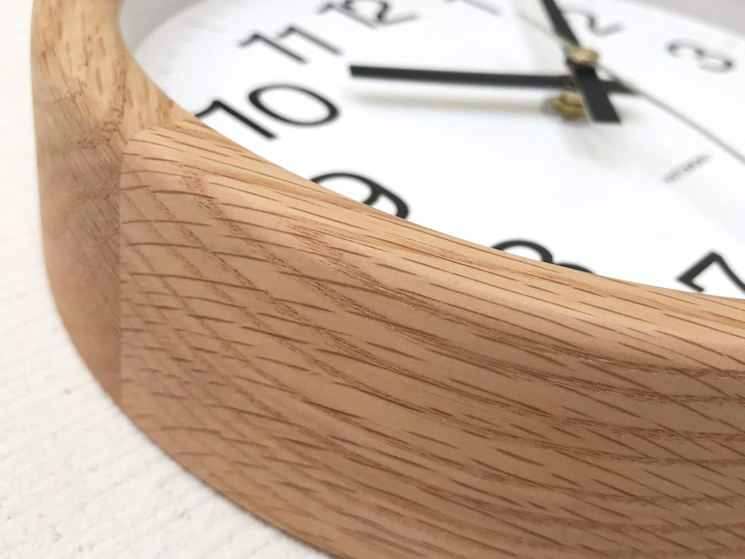 レムノス 掛け時計 アナログ 電波時計 天然色木地 リキクロック RIKI