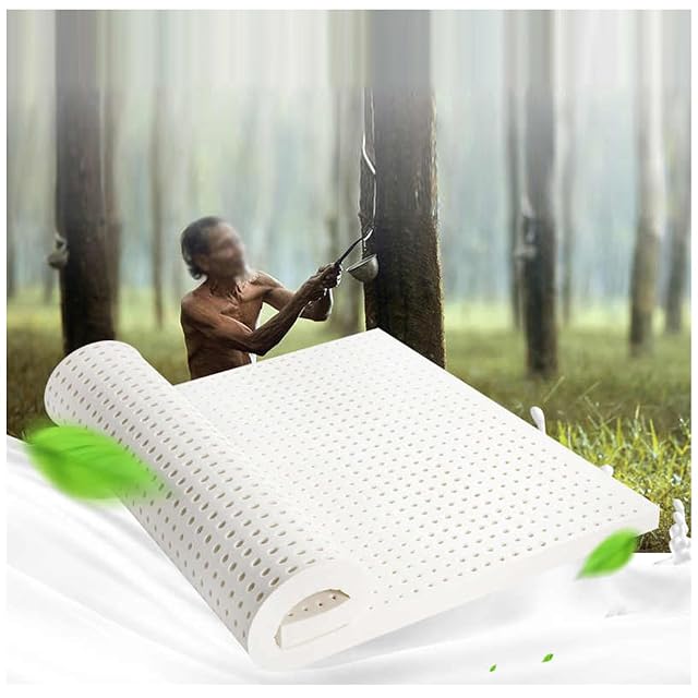 Natural Latex Mattress Topper Premium Latex with Organic Mattress Cover 6Inch for Exceptional Comfort Durable Firm Bouncy 6in