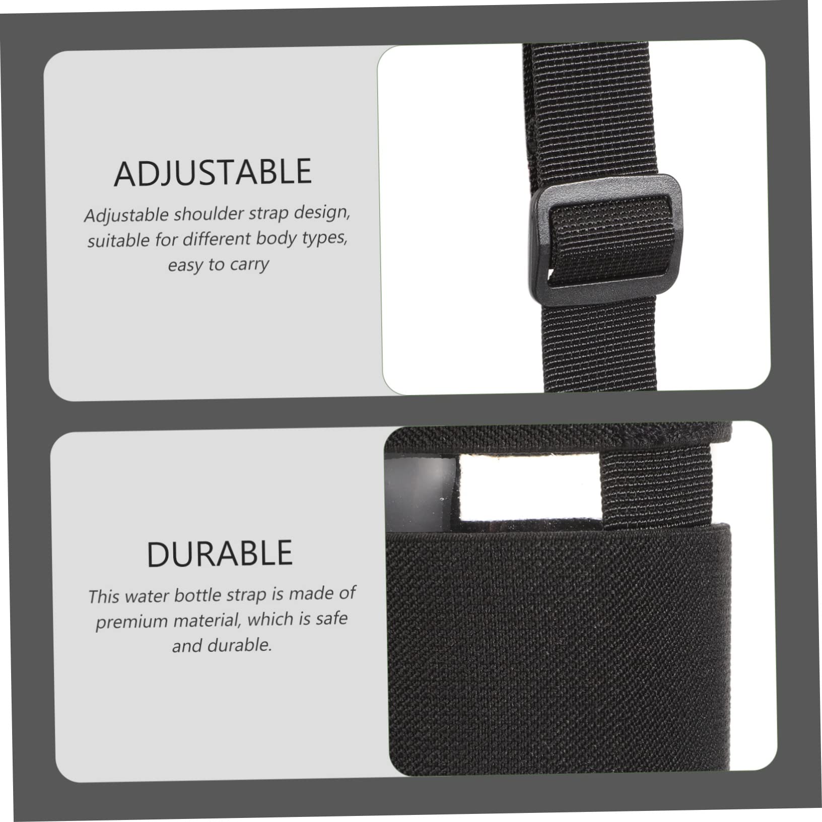 POPETPOP 5 Pièces Ceinture extérieure pour Bouteille d'eau Sangles de Corps Sangle réglable Housse Gourde Gourde casier à Bouteilles Porte Bouteille Sangle pour Bouteille d'eau Chiffon