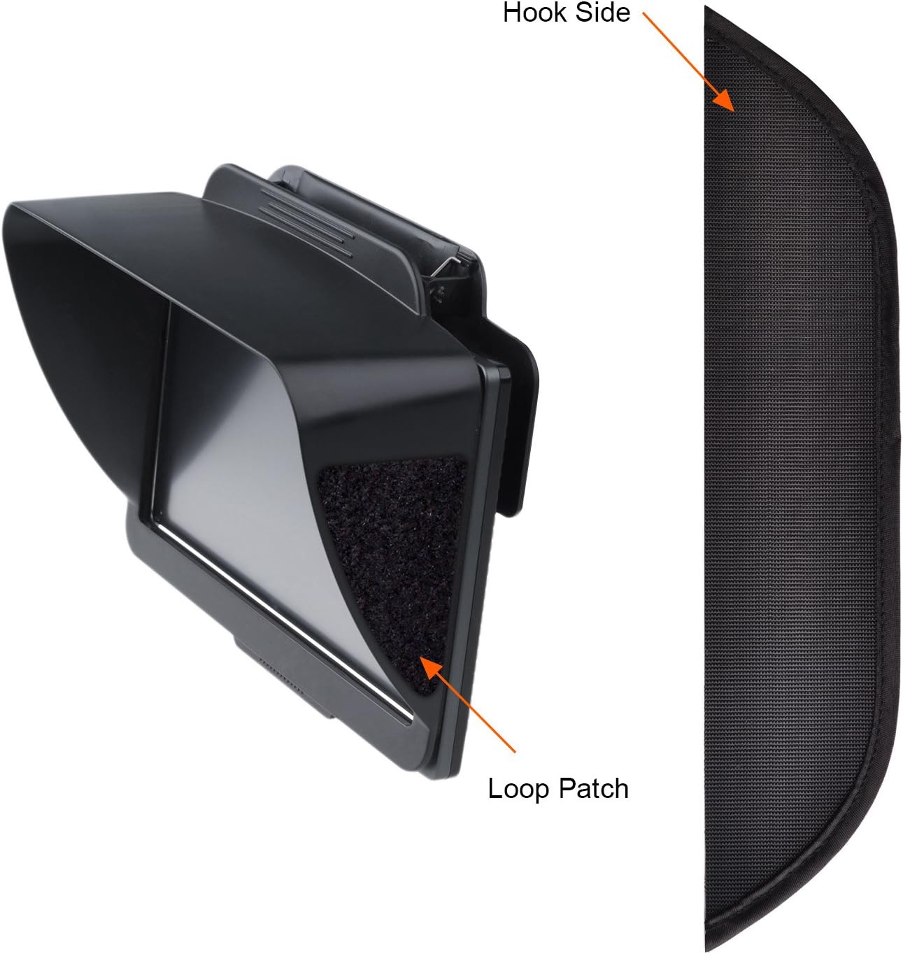 TFY GPS Navigation Sun Shade Visor Plus Flexible Visor Extension Piece for Garmin nüvi 2797LMT 7-Inch Portable GPS and Other 7-Inch GPS