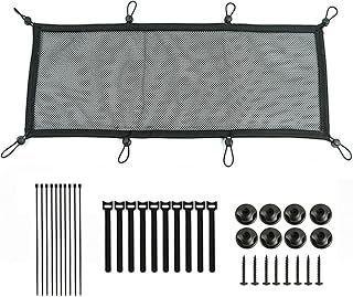 Under Desk Cable Cord Management Net Kit, Privacy Mesh Large Flexible Cable Duct Flexible Under Desk Wire Net, Cable Tray Mesh Organizer for Most Table Hiding Cables Office （8 Rubber Bands）