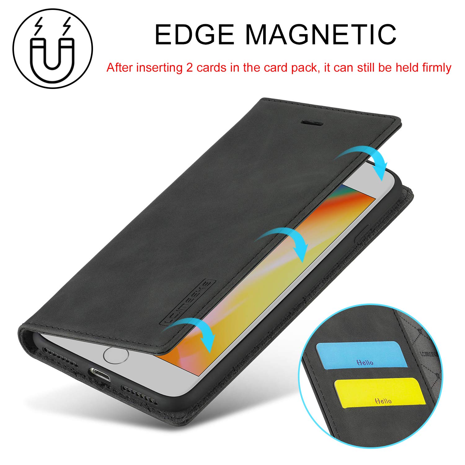QLTYPRI Custodia per iPhone XR, custodia vintage sottile in pelle PU