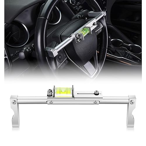 mocsenber Aluminum Steering Wheel Level Alignment Tool Suitable for Most Vehicles, Car Alignment Tool Kit, Alignment Tools Automotive