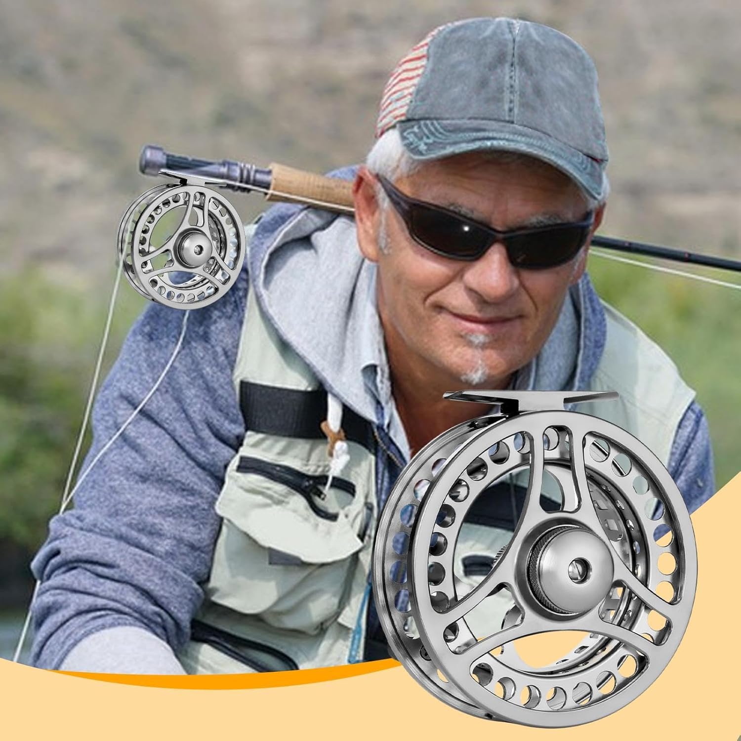 淡水釣り用リール | 多目的フライリール | 淡水釣り用強力軽量フライリール スムーズなキャスティングフライフィッシングリール
