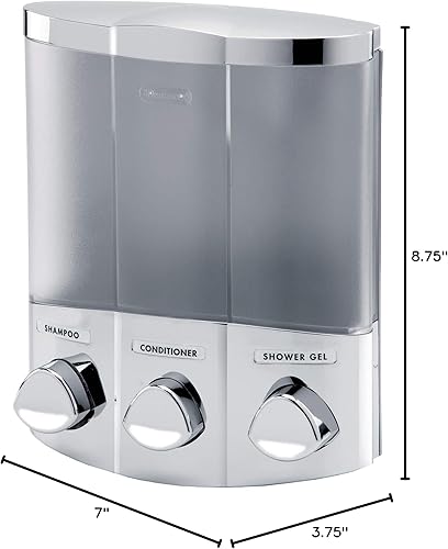 Miniatura 3 de Dispensador triple de jabón y ducha cromado TRIO de la Serie Euro