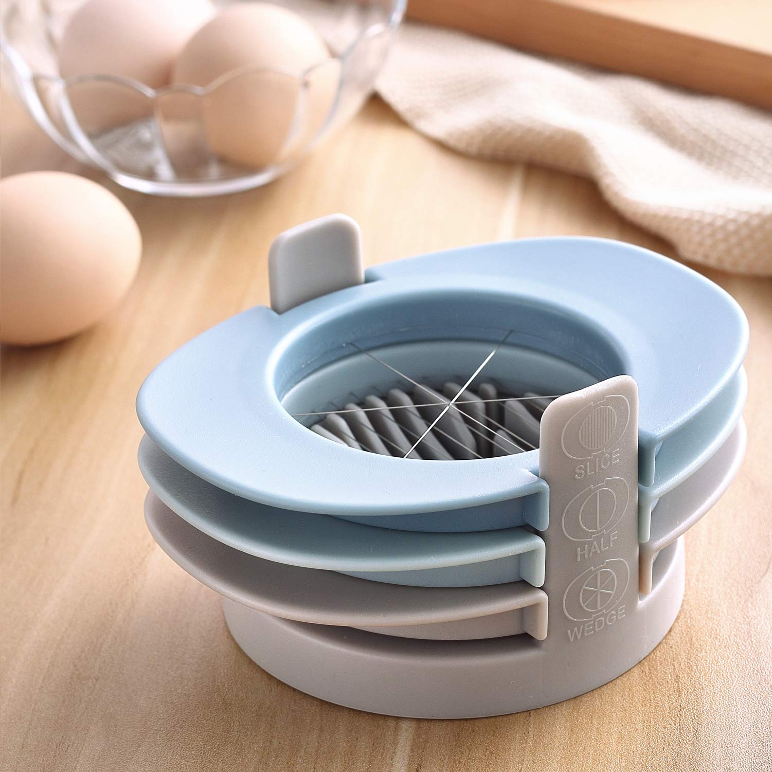 Coupe-Oeuf 3 En 1 Ruibo - Trancheuse Oeufs Durs Acier Inox Pour Cuisine