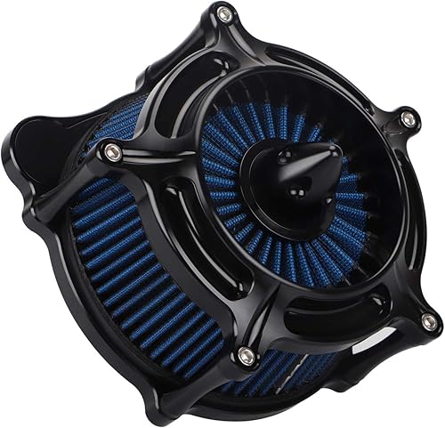 Miniatura 10 de XMMT Filtro de admisión de aluminio transparente CNC para Harley Touring Street Glide Road Glide 2008-2016, Trike 2008-2016