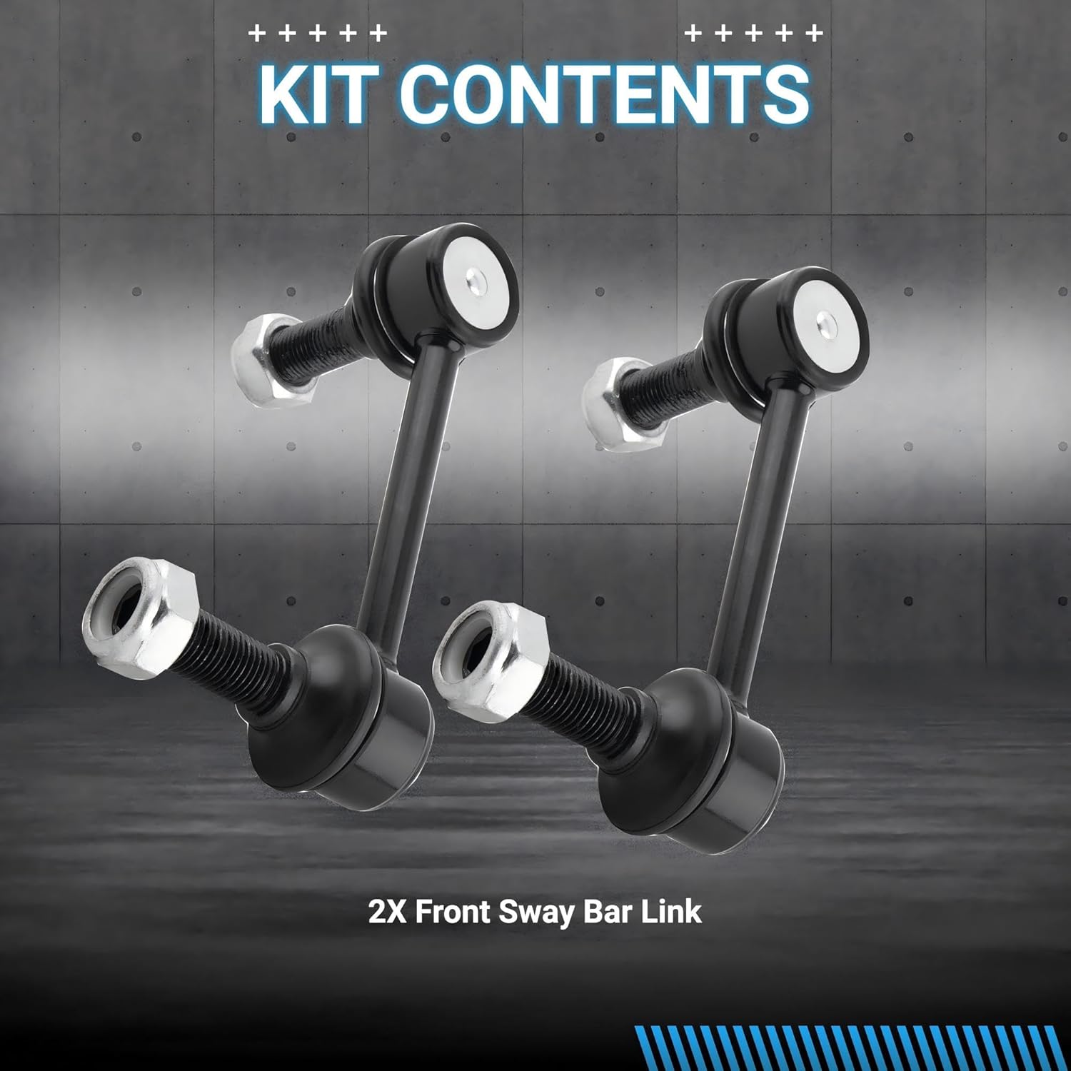 Sway Bar Link Front, Automotive Replacement Sway Bar Link Kits Compatible with Buick Chevy GMC Envoy Isuzu Ascender Olds Saab 9-7X Stabilizer Sway Bar Links, K80824, K80825