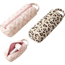 2 PCS Hair Dryer Storage Pouch with Bow Tie and Leopard Print Pattern,Hair Tool Bag, Hair Tools Travel Bag, Compact Organiser for Travel and Home Use, Durable Fabric with Secure Closure System
