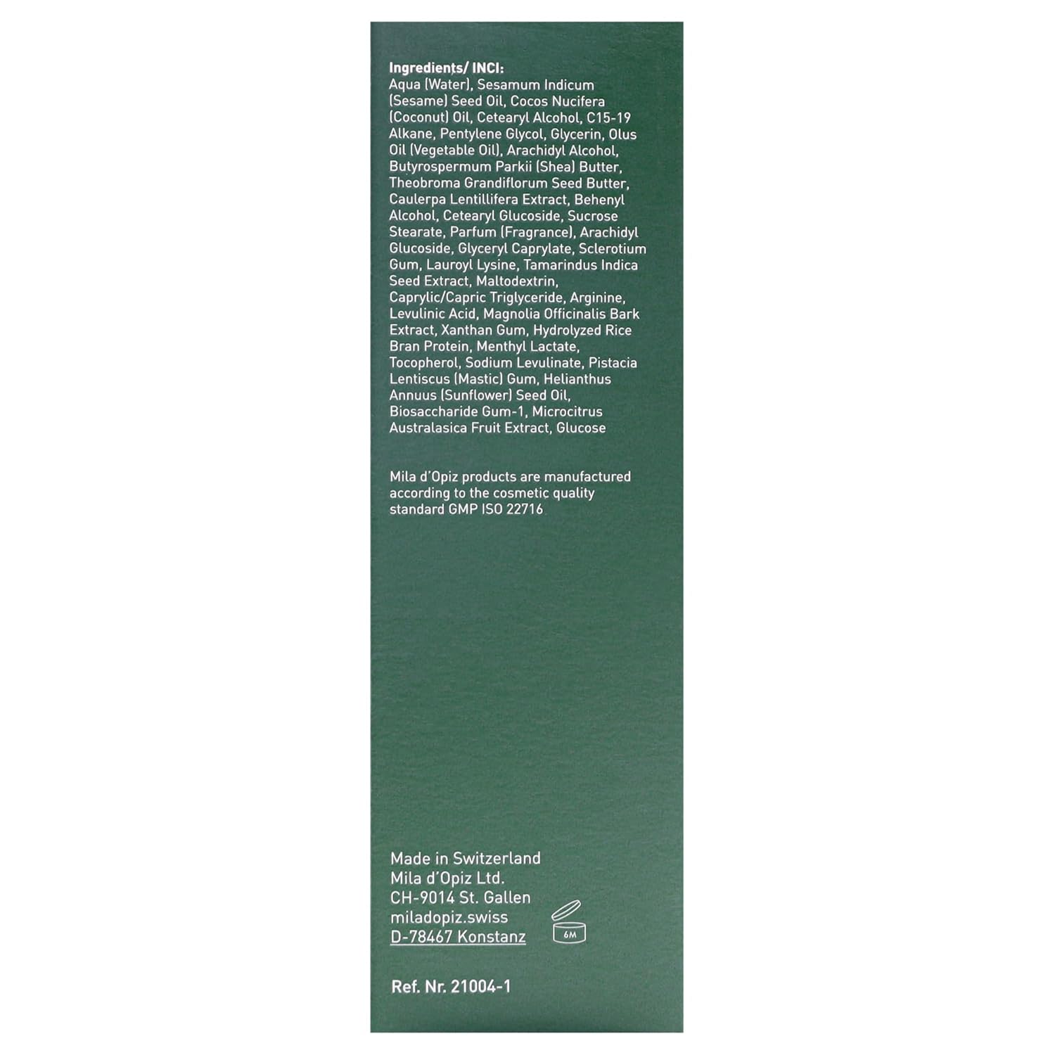 Mila d'Opiz The Vegan Green Caviar Revived Hydration Face Mask - Face Moisturizer Mask with Aloe Vera - Anti Aging Facial Mask for Elasticity - 1.7 oz