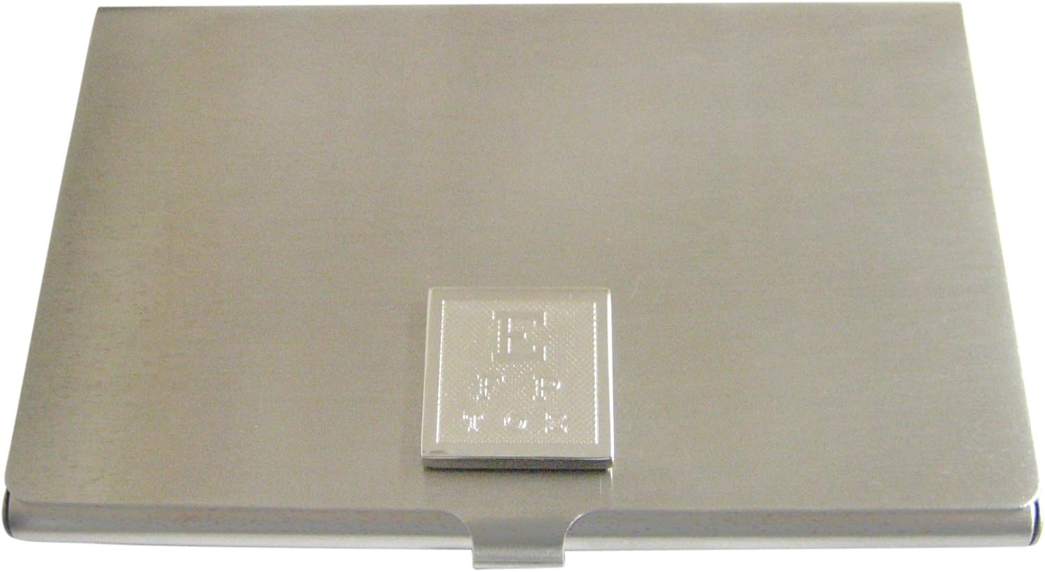 Kiola Designs Silver Toned Etched Optometrist Business Card Holder