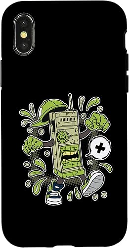 Miniatura 5 de iPhone XS Max Cartoonish WalkieTalkie Design For Kids In Comic Style Case