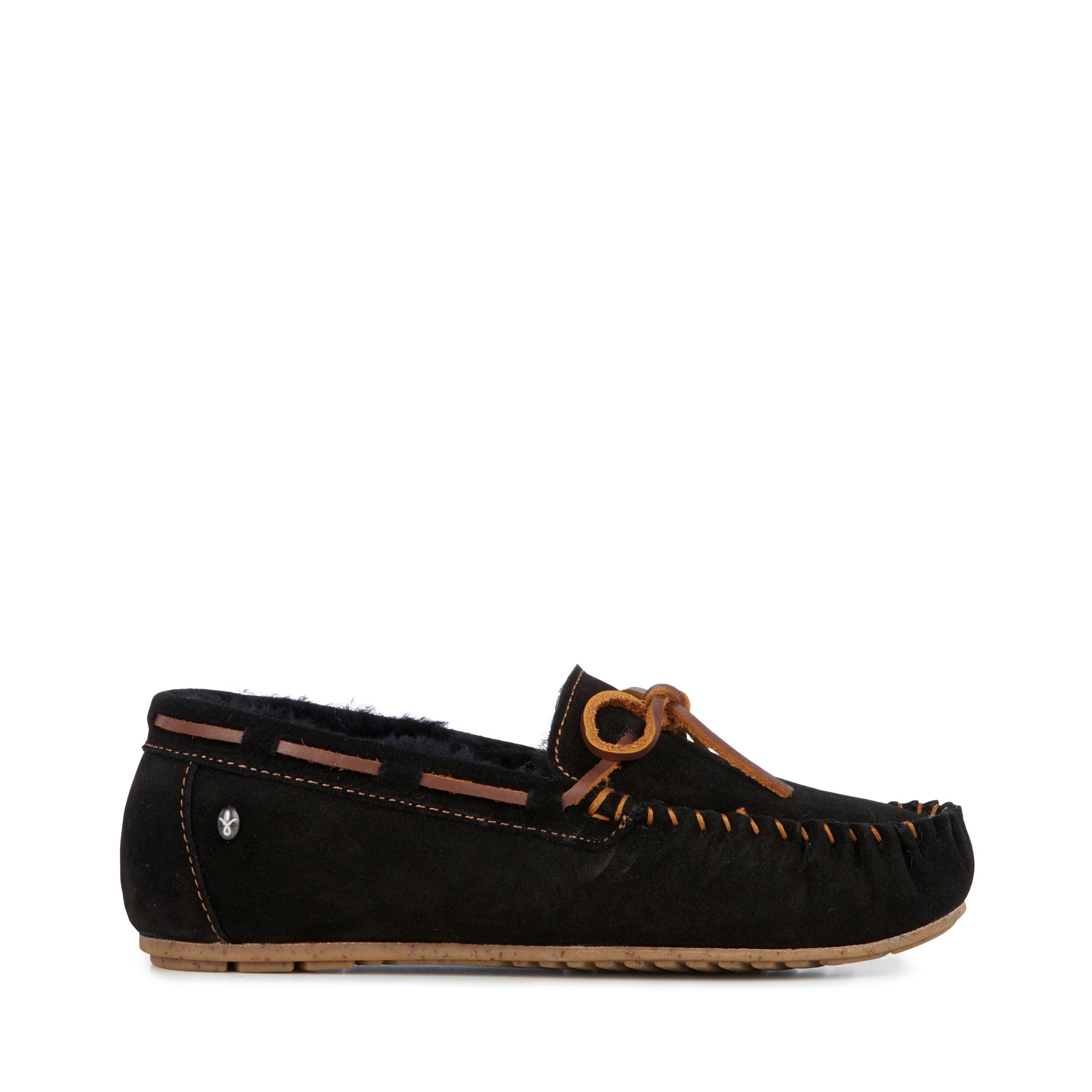 Amazon | [エミュー] モカシン フラットシューズ Amity W10555 Black