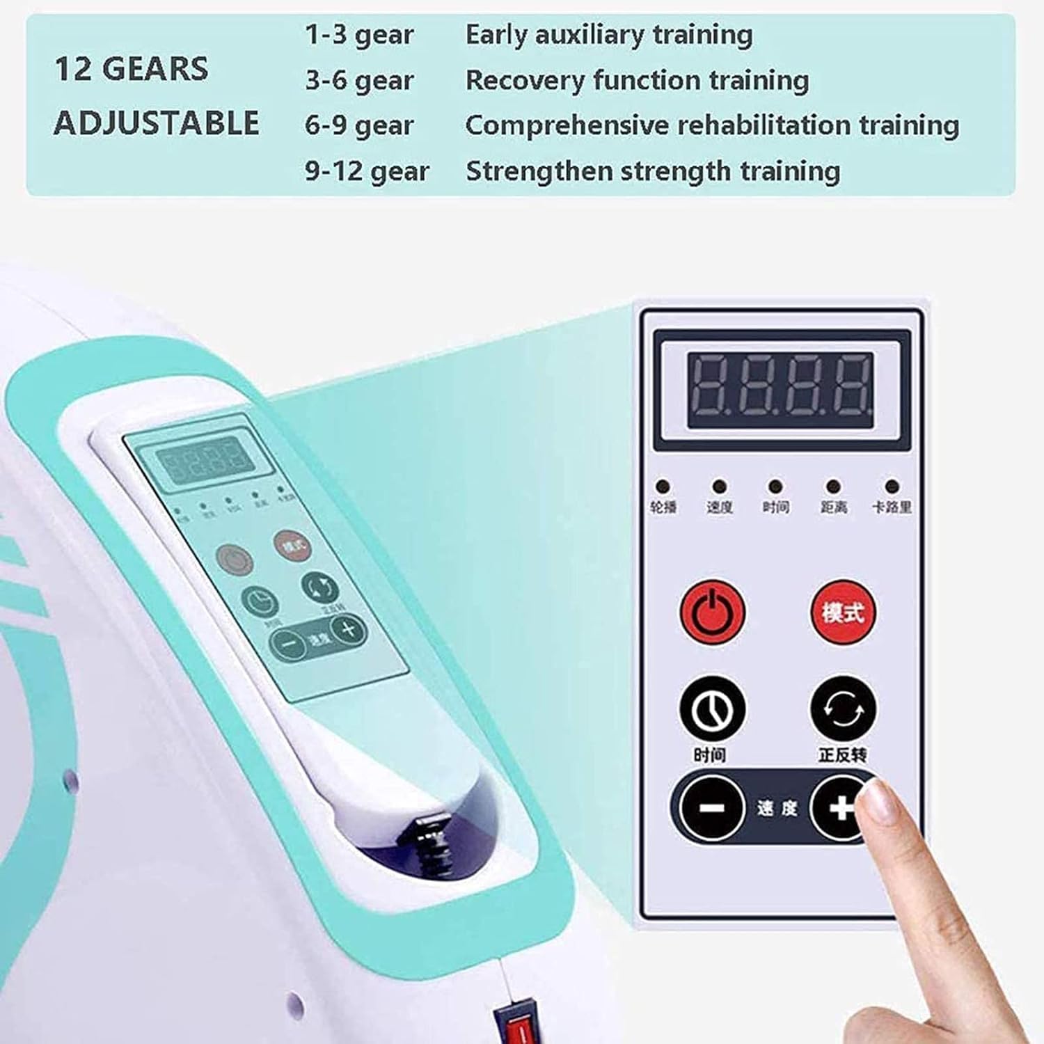 Elektryczny rower treningowy z pedałami, przenośny mini rower treningowy ze stepperem, elektryczna maszyna eliptyczna pod biurkiem, mini rowery z pedałami, regulowany opór, wyświetlacz LCD