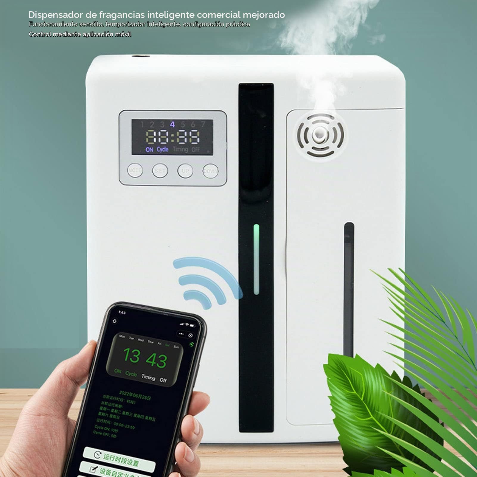 Asixxsix Smart Scent Air Machine,Difusor de Aceite Esencial sin Agua Profesional con Tecnología de Nebulización Máquina Difusora de Automática para Aceites Esenciales paraHabitaciones