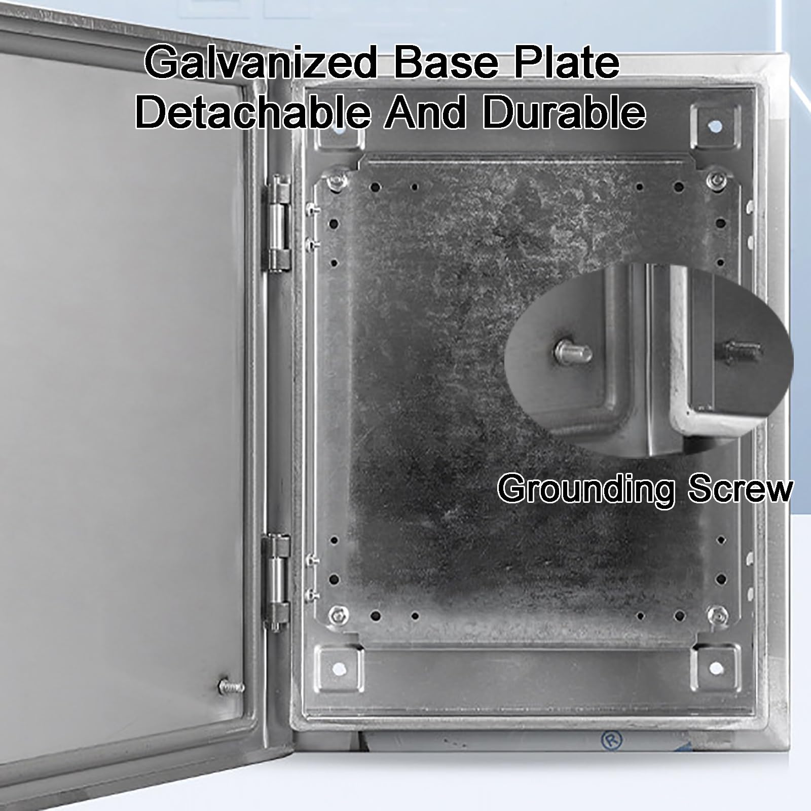 Caja Electrica, Caja Distribucion Electrica de Acero Inoxidable 304 con Placa Base Galvanizada Extraíble, Apta para Interiores(50x30x60CM/20x12x24IN)