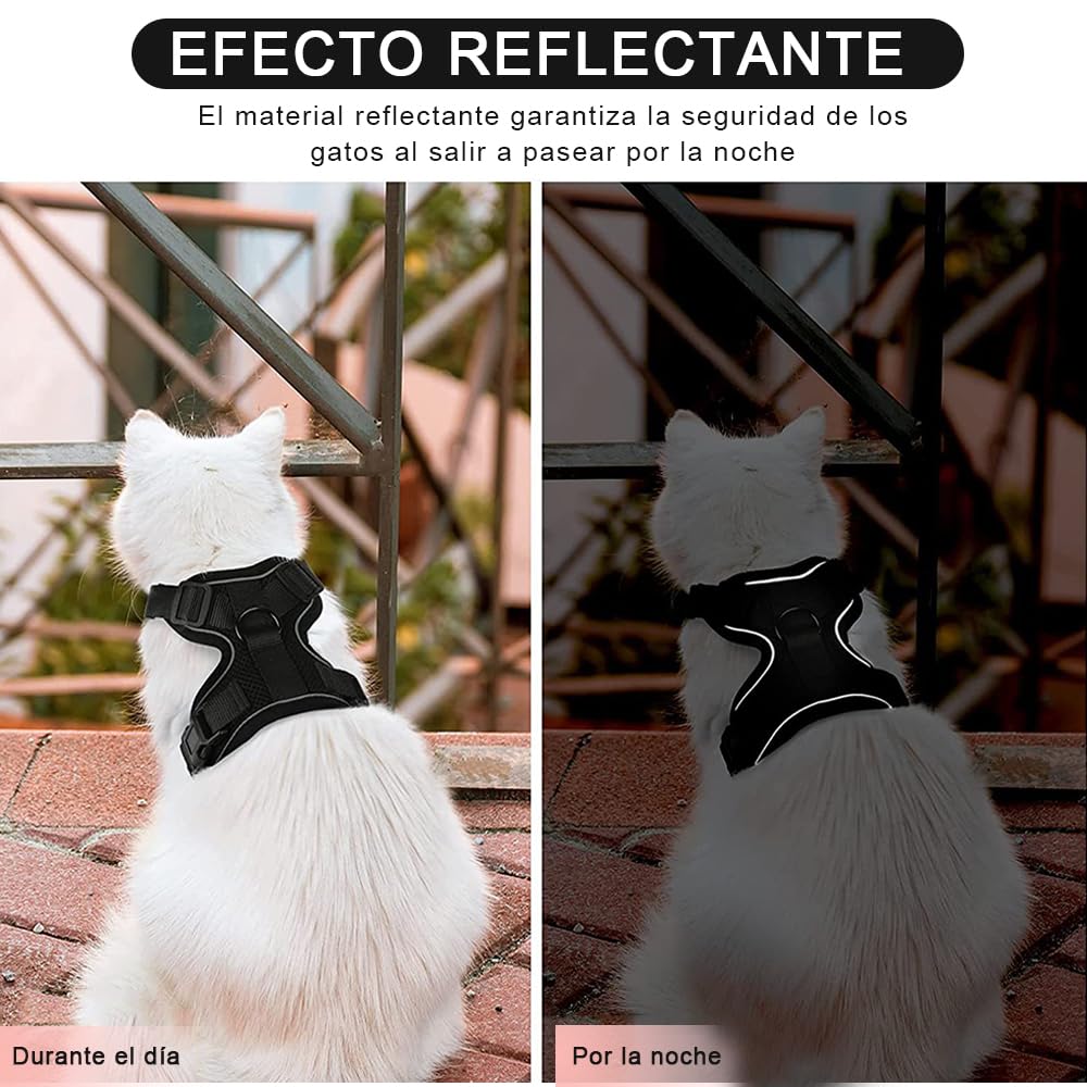 Pettorina Per Gatti Voarge Regolabile Con Guinzaglio - Taglie XS, S, M - Foto 4