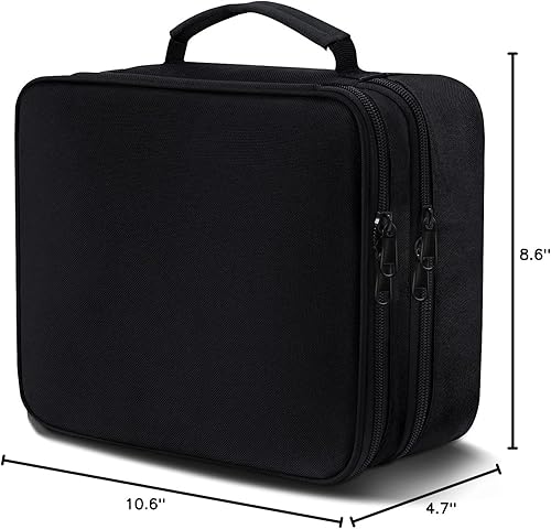 Miniatura 9 de Smof Organizador de viaje electrónico, bolsa organizadora de cables impermeable para accesorios electrónicos, 3 capas, grande, a prueba de golpes,