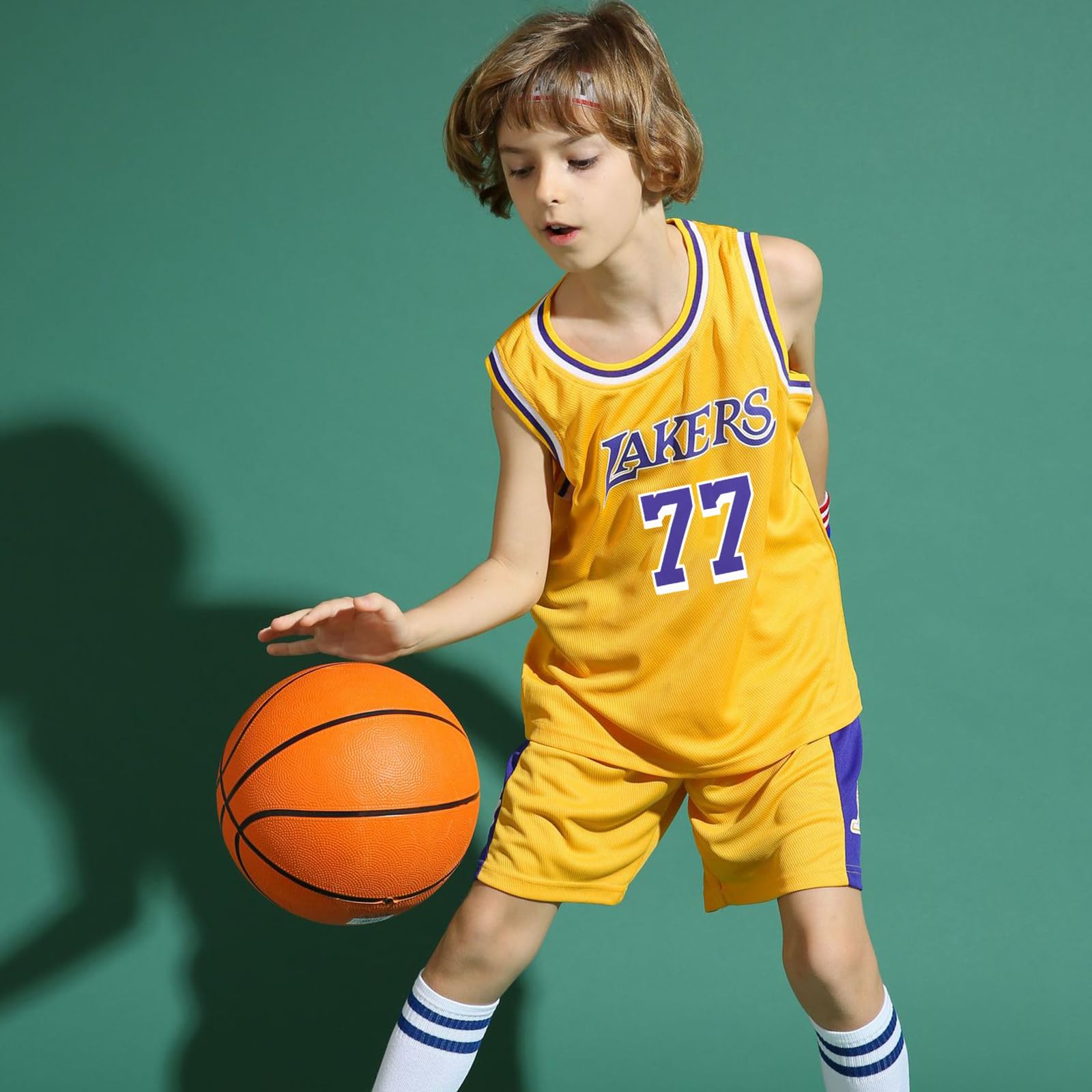 FUTERLY Completo Basket 2 Pezzi per Bambino, Divisa Senza Maniche, Canotta e Pantaloncini, 4-14 Anni