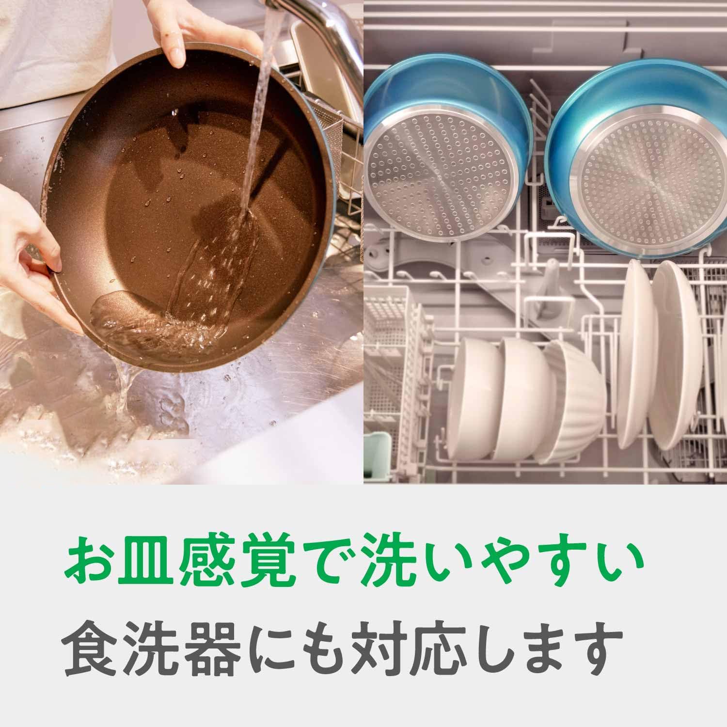 Amazon.co.jp: 和平フレイズ フライパンセット 9点A ターコイズ 取っ手