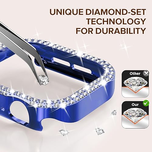 Miniatura 80 de KADES - Funda protectora brillante compatible con Apple Watch Series SE, SE 2022, 6, 5 y 4 de 44 mm, con protector de pantalla incorporado