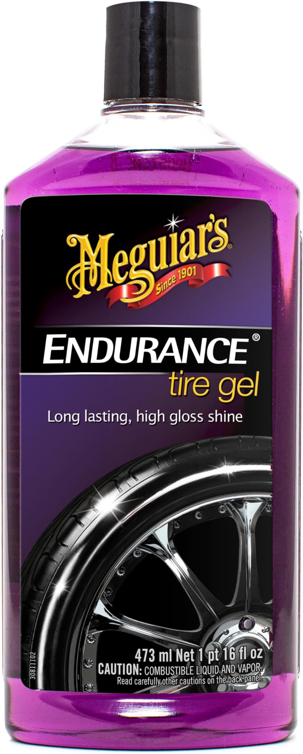 Meguiar's Endurance Long Lasting High Gloss Black Premium Tire Gel, 473 ml - ...