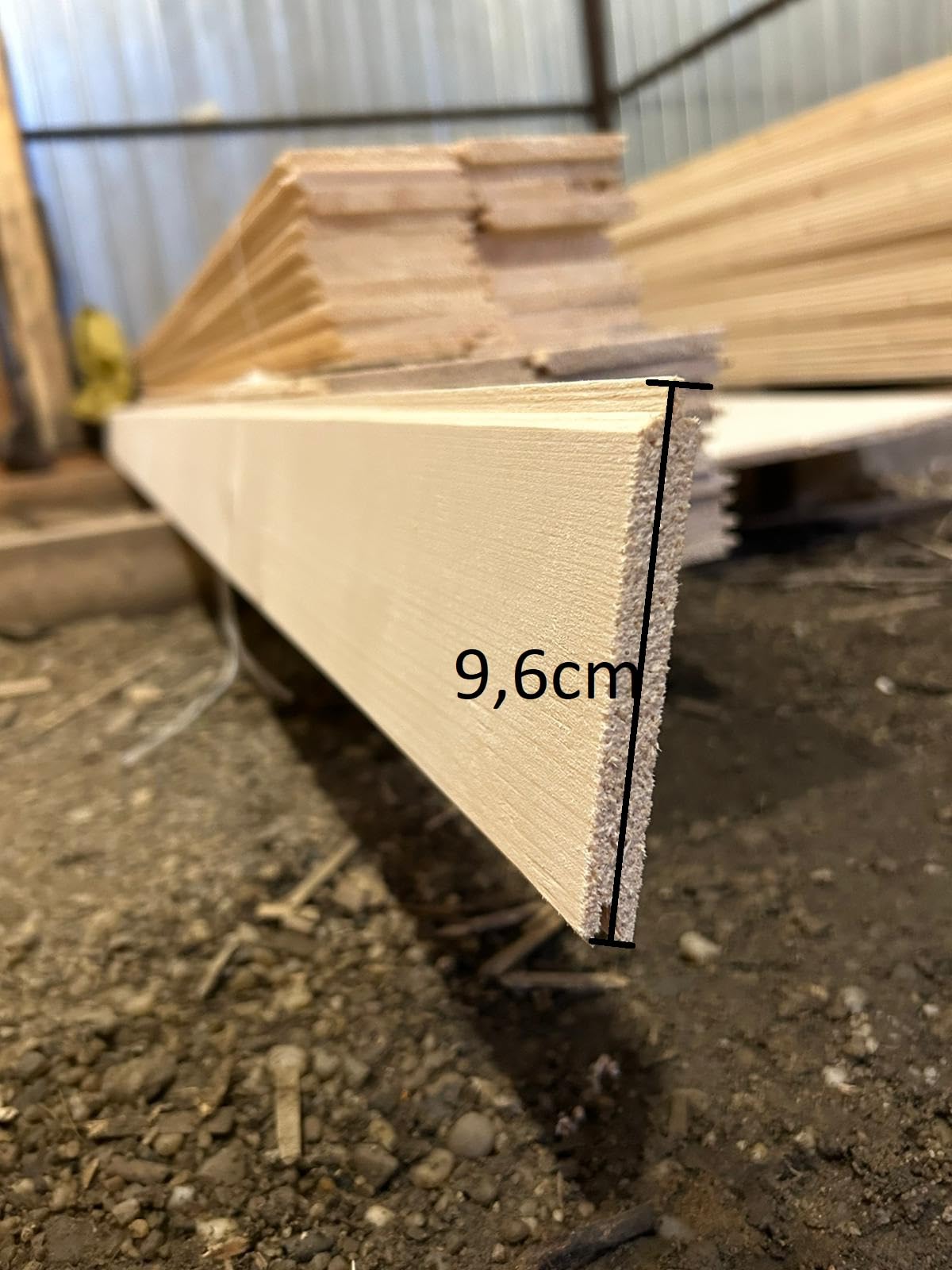 Lot de 20 planches profilées en bois profilé de façade, 11 x 96 mm, longueur : 200 cm, bois de sauna, revêtement de toit