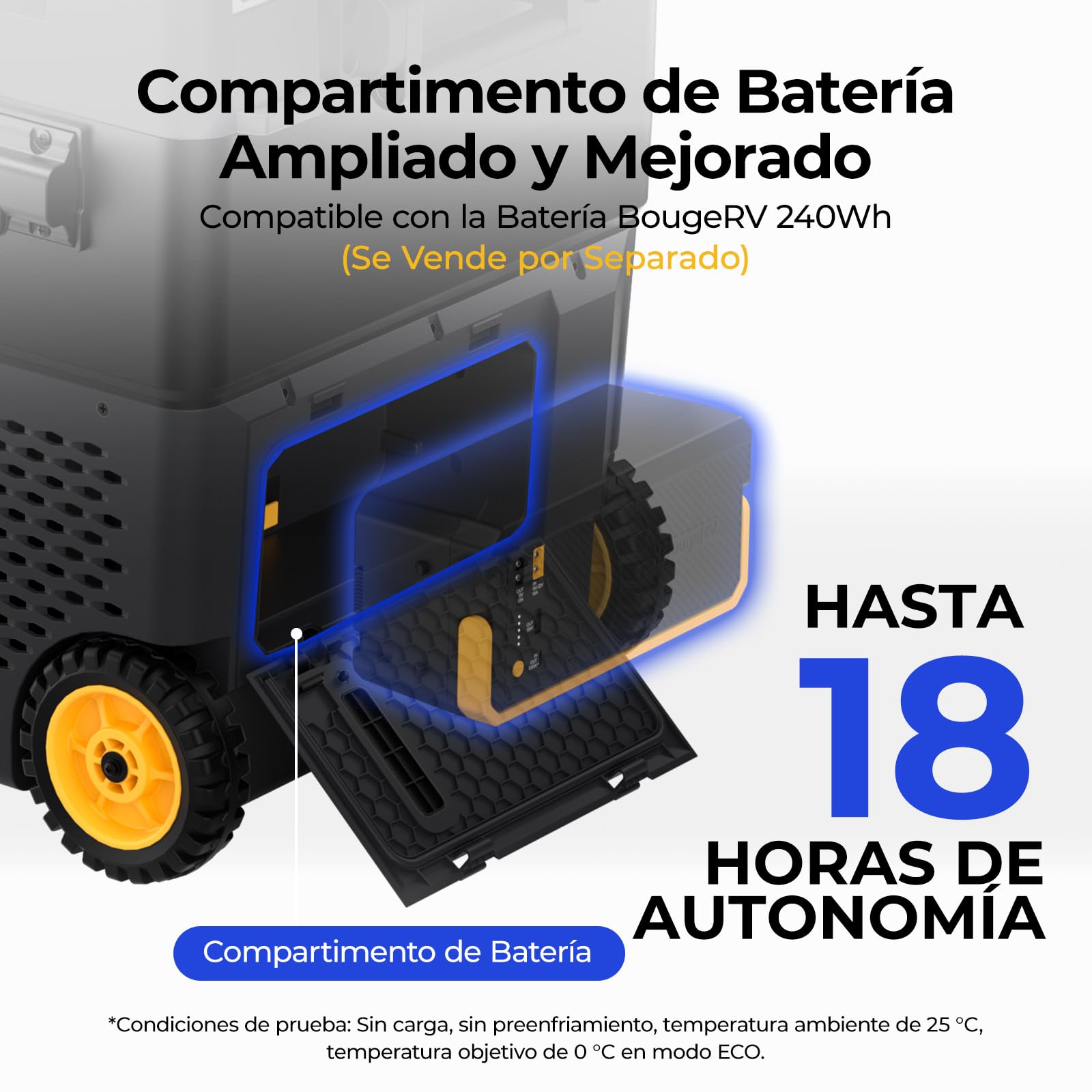 BougeRV CRD2 V2.0 49L Nevera Coche Freezer Doble Puerta Doble Zona Compresor Ruedas Asa 12V 24V 230V Frigorífico Camping Eléctrico App IPX4, -20℃~20℃ (Novedad 2026)