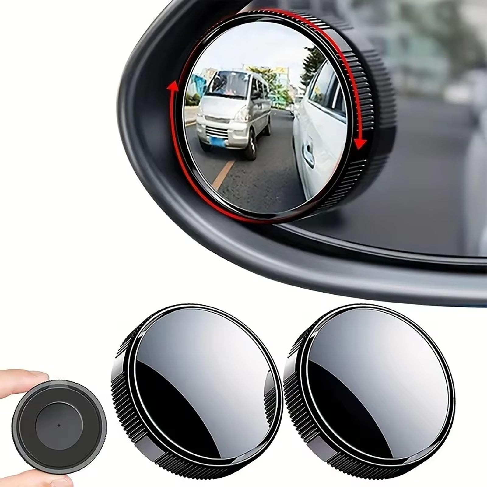 2Pcs Car Blind Spot Mirrors 360° Wide Angle Suction Cup Rearview Mirrors Auxiliary Convex Mirror For Opel For Antara For Corsa E Suv