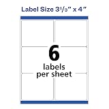 Avery Printable Shipping Labels with Sure Feed, 3-1/3" x 4", White, 600 Blank Mailing Labels for Laser Printers (5164) – view 6