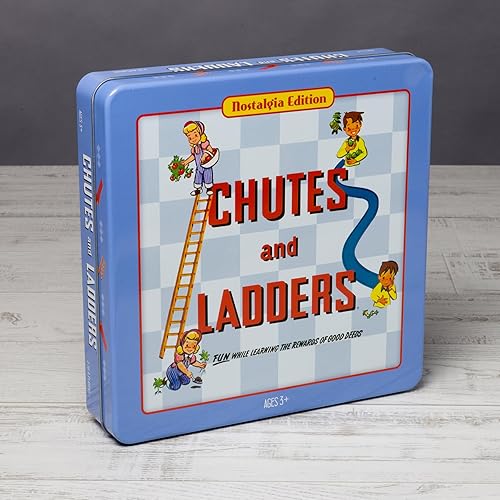 Miniatura 6 de WS Game Company Chutes and Ladders Nostalgia Edition Juego de mesa en lata coleccionable