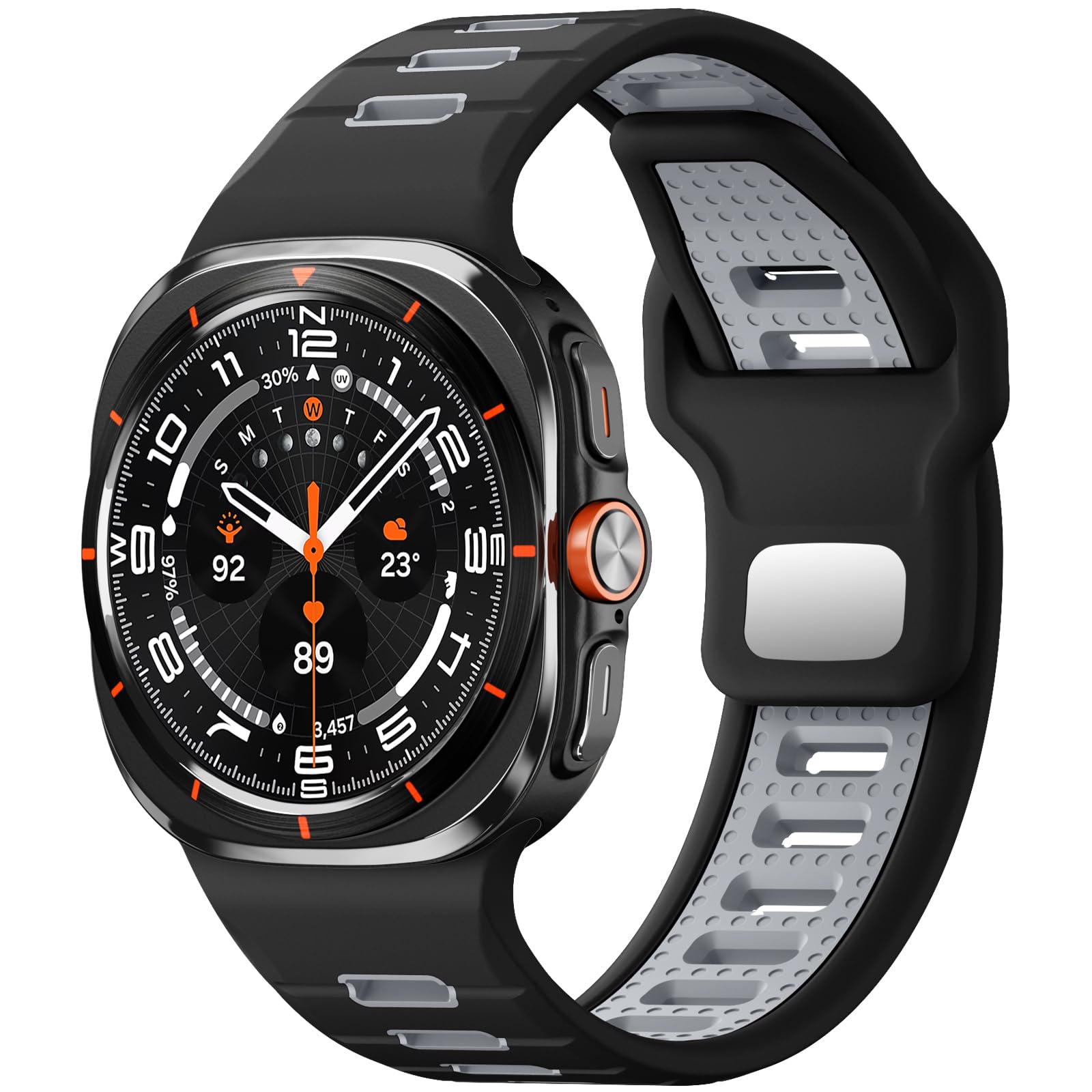 Odbeai Sport Band for Galaxy Watch Ultra Bands(2025/2024),Compatible with Samsung Watch Ultra Band,Soft Silicone Breathable Waterproof Loop