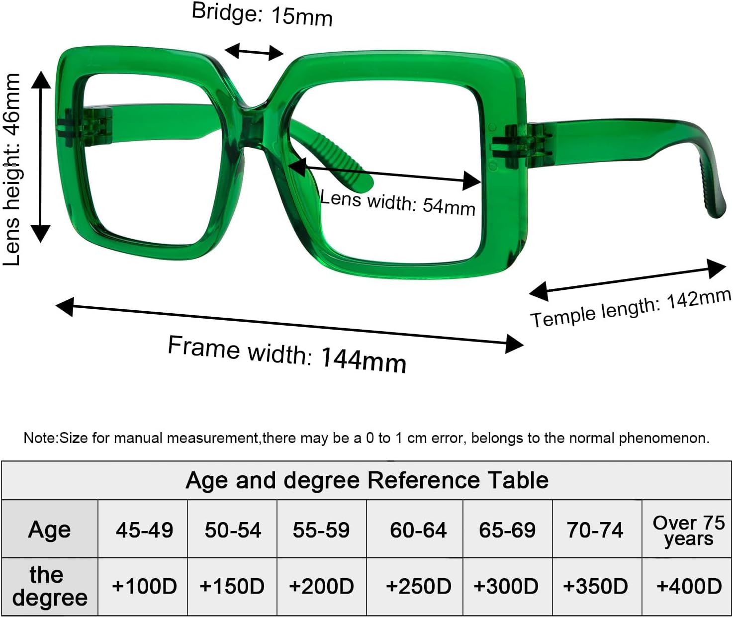 6-Pack Huge Reading Glasses for Women with Screwless Spring Hinges Ladies Oversized Readers