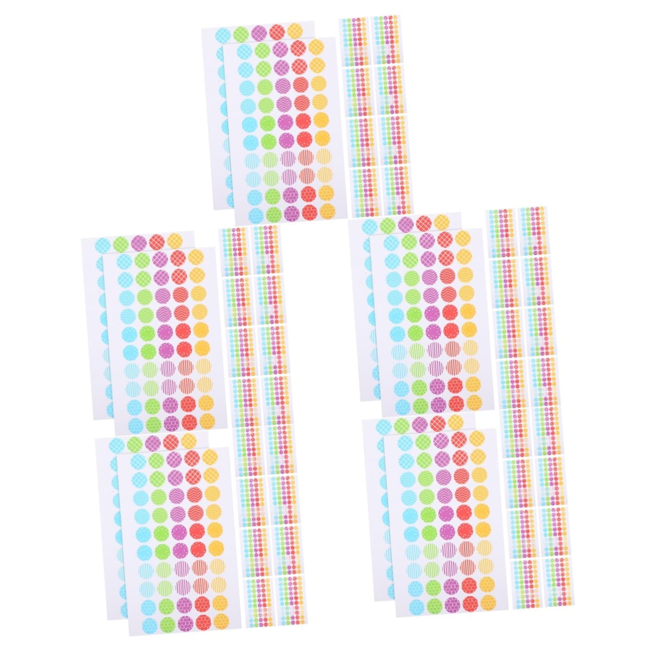 STOBOK 5 Set Etichette Con Fori Rotondi A Fogli Sciolti Etichette Adesive Adesivi Adesivo Di Carta A Fogli Mobili Rinforzi Perforati Etichette Di Rinforzo Autoadesivo in Pvc 10 Fogli*5