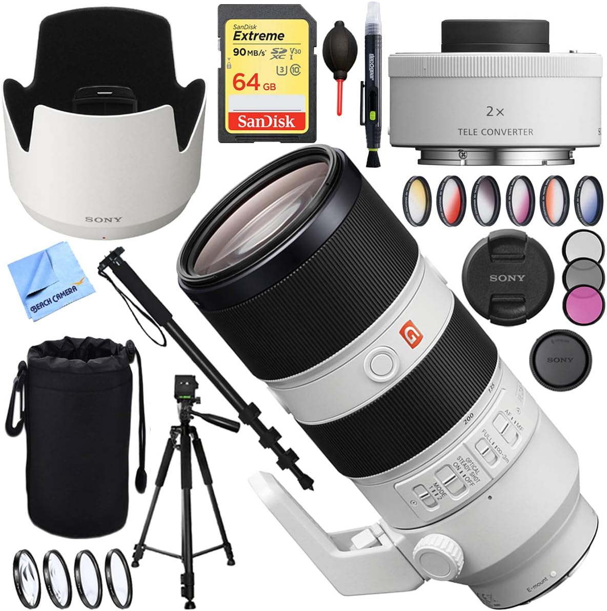 Sony SEL70200GM FE 70200mm F2.8GM OSS EMount Lens Bundle