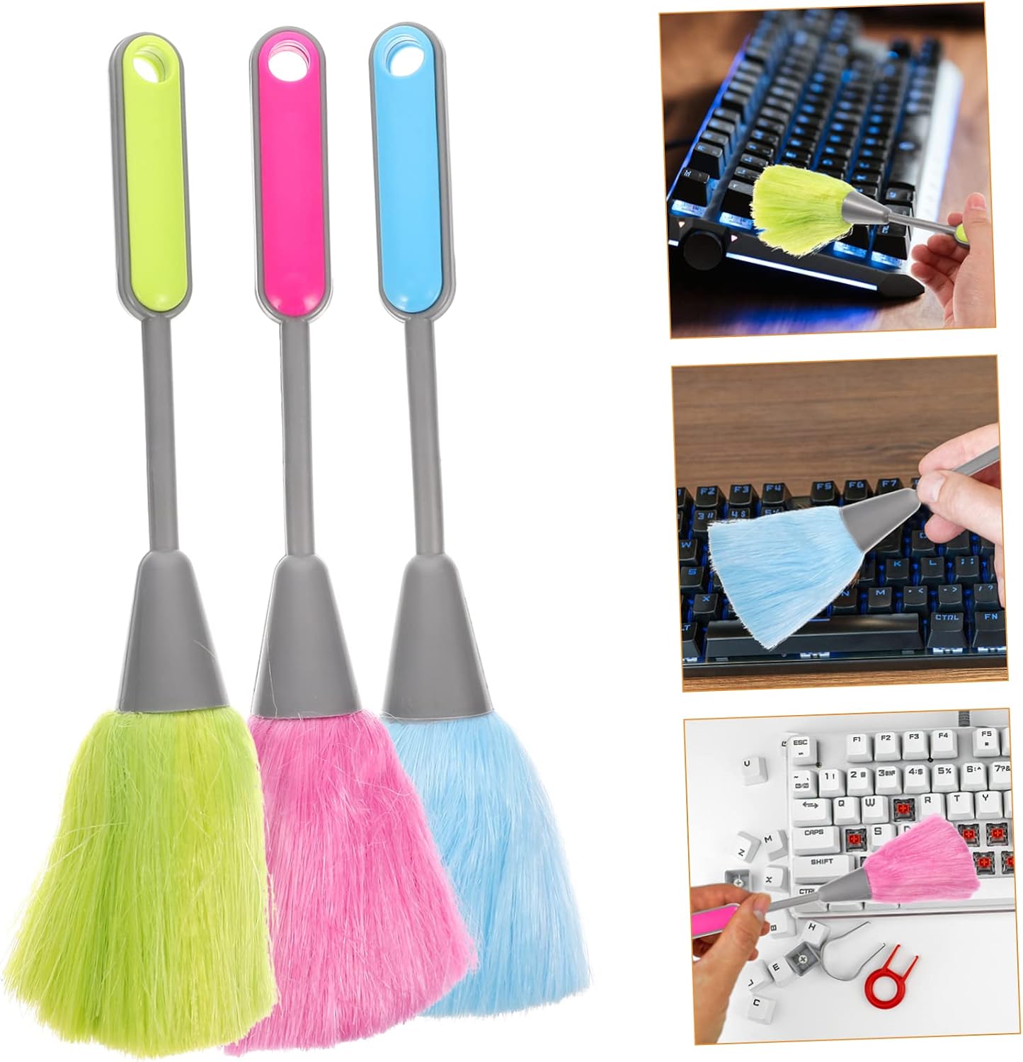 Hemoton 6pcs Small Keyboard Brush Household Table Cleaning Scrub Brush for Keyboard Cleaning