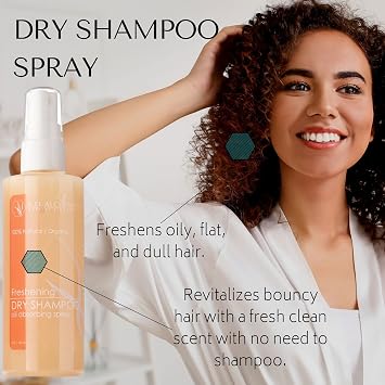 RD ALCHEMY - Natural & Organic Dry Shampoo Spray - Botanicals Cleanse and Refresh Hair Naturally, While Absorbing Excess Oil and Volumizing Roots. Non-Aerosol | Leave Wet or Blow Dry!