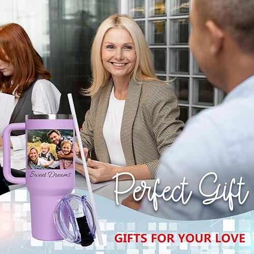 Vista 45 de Vaso personalizado con nombres, el mejor regalo para mamá, 10 colores, vaso de café personalizado de acero inoxidable de 20 onzas, vasos aislados