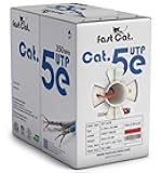 fast Cat. Cat5e Ethernet Cable 1000ft - 24 AWG, CMR, Insulated Bare Copper Wire Cat 5 ethernet Cable with FastReel - 350MHZ / Gigabit Speed UTP Cable Cat5e - CMR (Red)