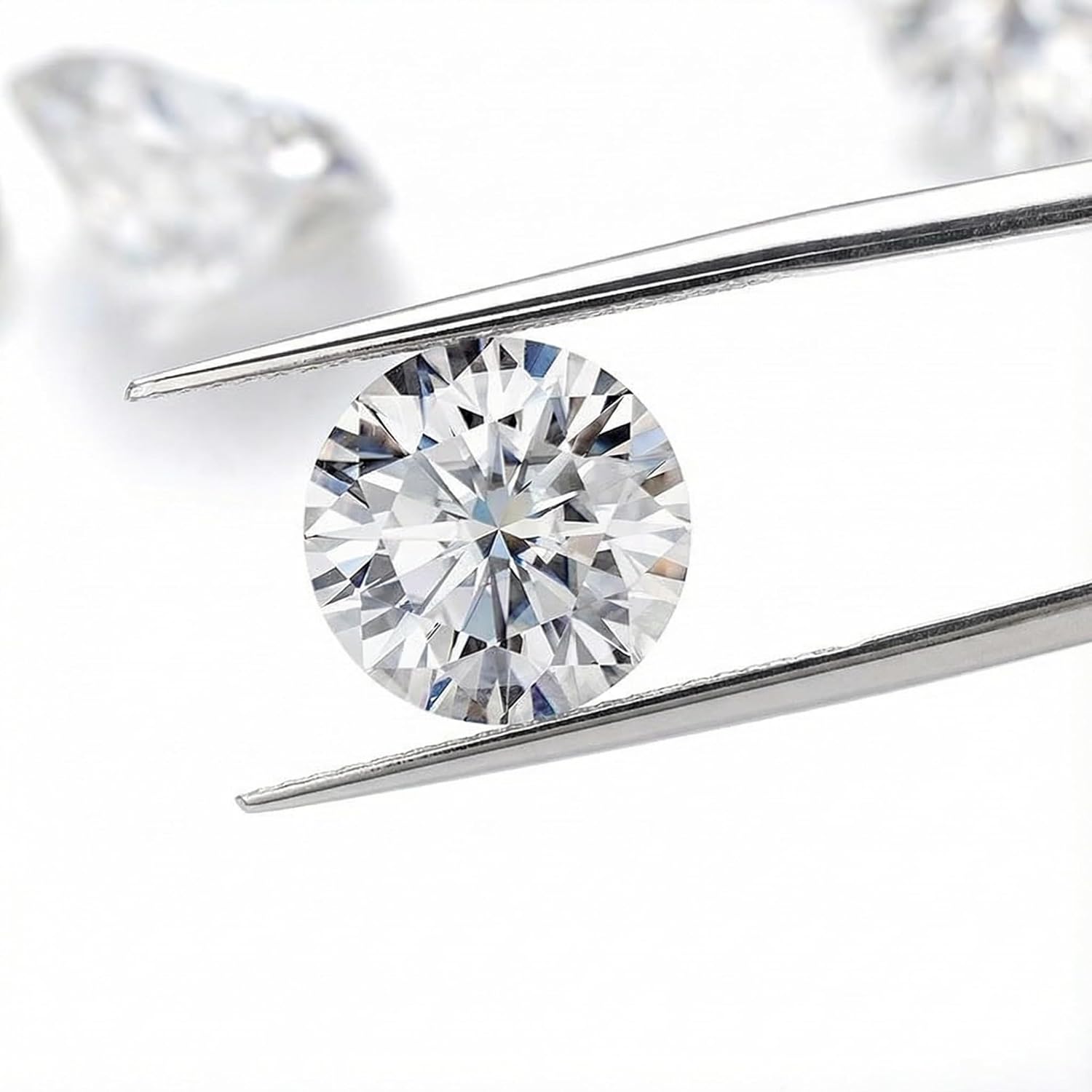 1-8 Carat Round Moissanite Loose Stone，Crafted With A Round Brilliant Cut Diamonds, Boasting Pristine D Color And VVS1 Clarity, Backed By GRA Certification,Suitable For Jewelry Making - Image 7