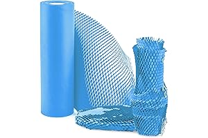 11.5" x 164' Honeycomb Packaging Paper,Blue Bubble Wrap