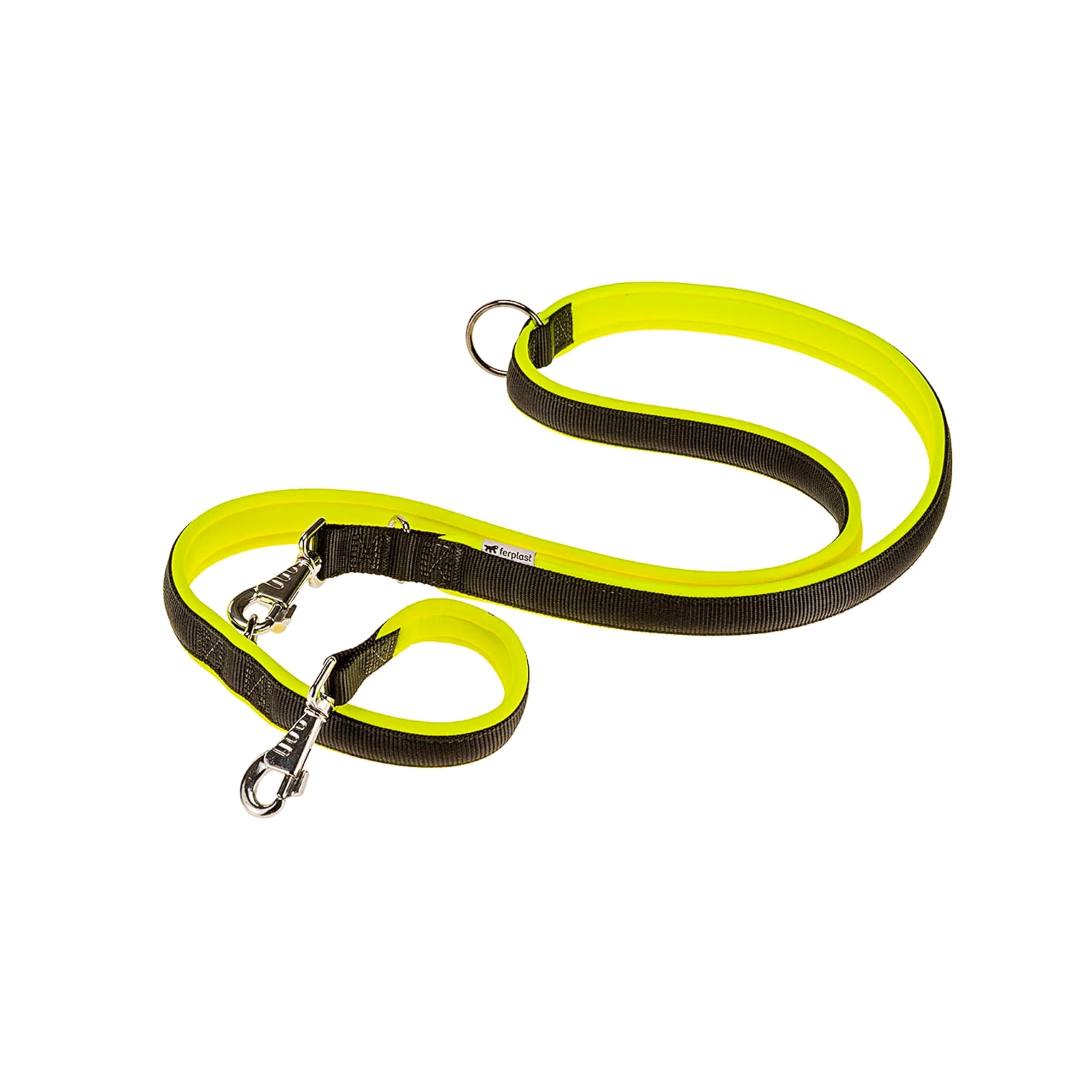 Laisse de dressage chien Ferplast Ergofluo jaune 200 cm réglable