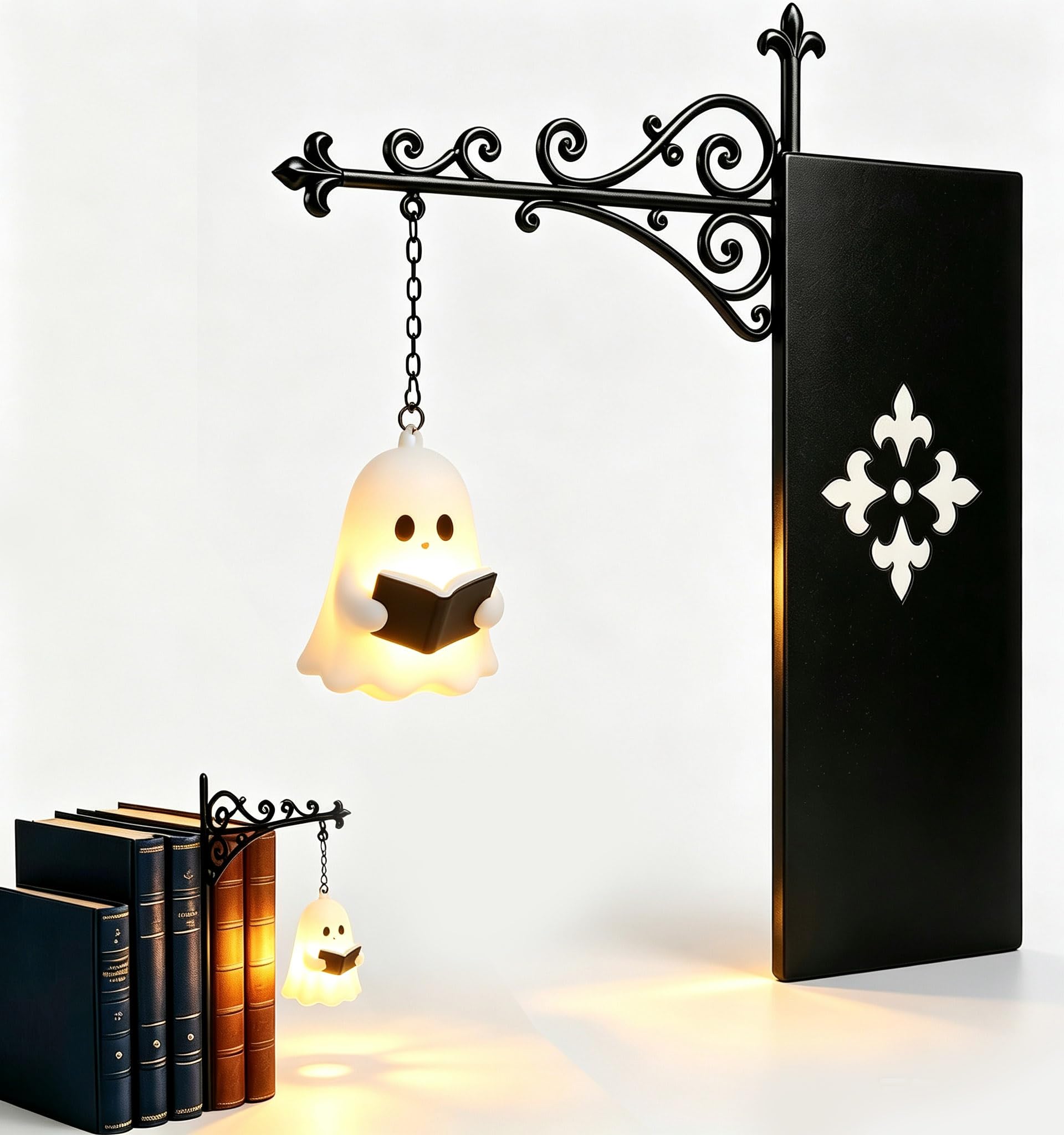 Library Lantern Mini Bookshelf Lamp，Reading Ghost：1