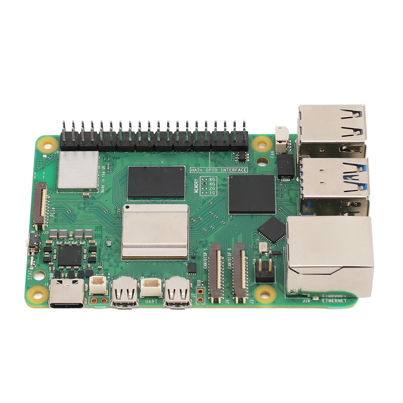 Cryfokt Komputer Jednopłytkowy 5, Czterordzeniowy 64-bitowy Procesor Arm Cortex A76 2,4 GHz, 4 GB Pamięci LPDDR4X RAM, Dwa Złącza 4Kp60, Gigabit Ethernet, Dwuzakresowe WiFi Bluetooth 5.0 (8GB)