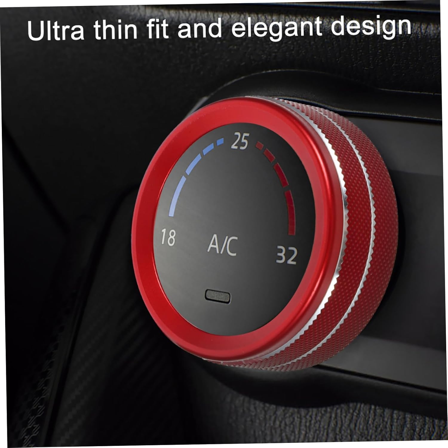 20pcs Air Conditioner Knob Covers Stylish Button Trim Rings for Jlu Durable Wear-Resistant Fitting Decorative Accessories