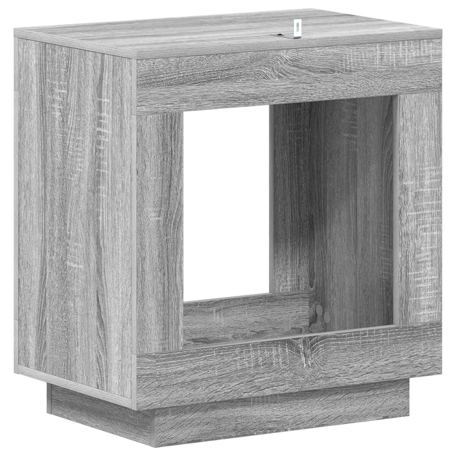 Drewnopochodny prostokątny Salon Sypialnia Biuro 60 x 40 x 65 cm Szary
