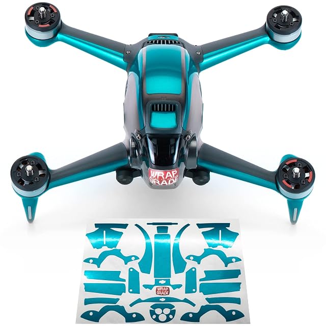 WRAPGRADE Skin Compatible con dji FPV - Accent Color (Caribbean Blue)