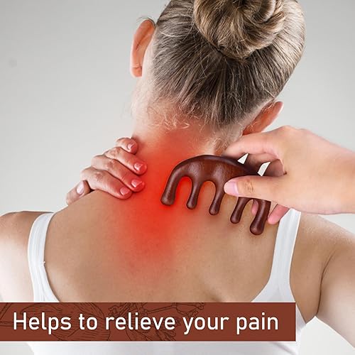 Miniatura 3 de Peine de masaje de madera, peine para cabeza de sándalo, peine de dientes anchos sin estática, peine de dientes anchos para cabeza, estimulador del