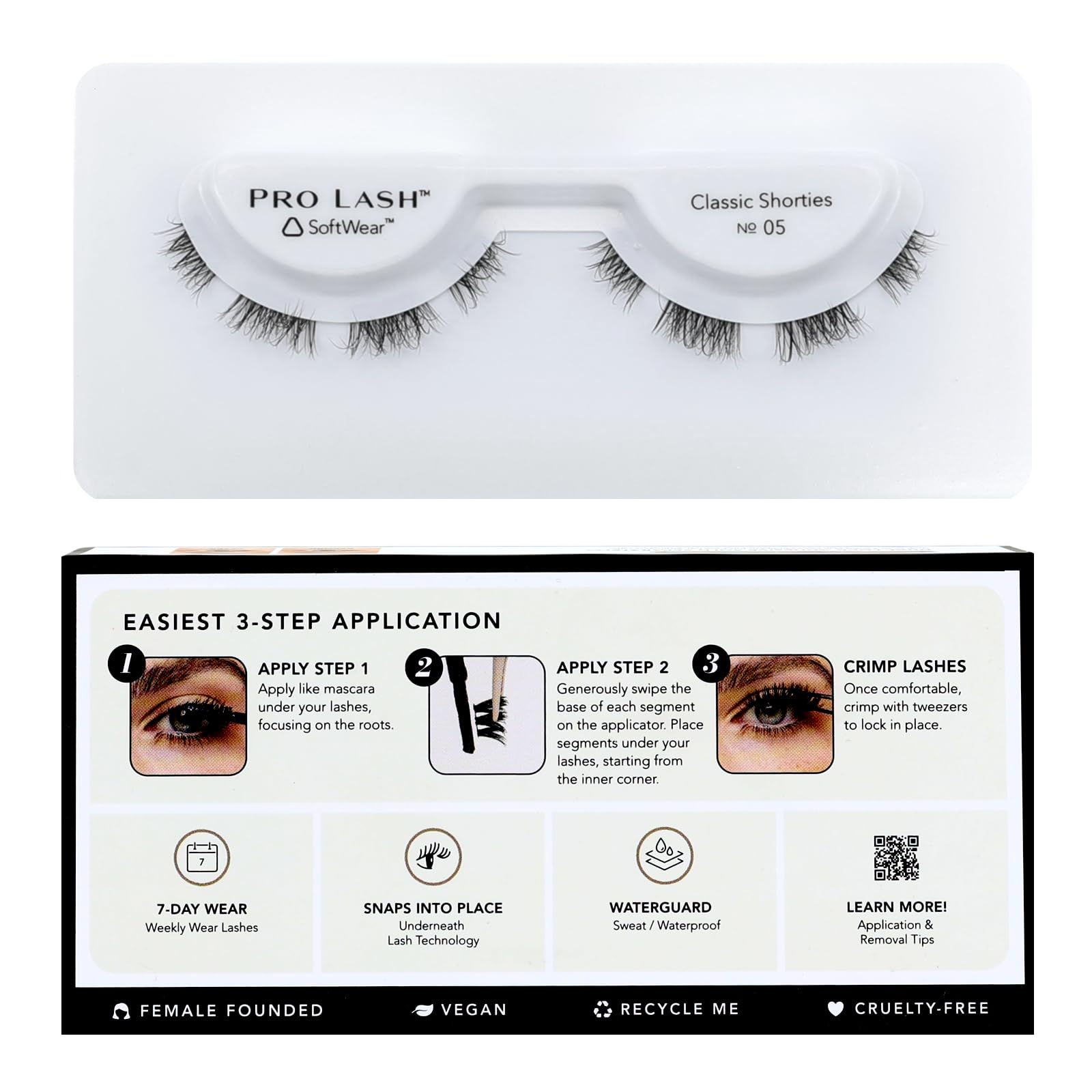 Pro Lash SoftWear Professionally Styled Lash Clusters - Seamless, Lightweight Lashes - 7-Day Cluster Eyelash Extensions - Waterproof Lashes Clusters -