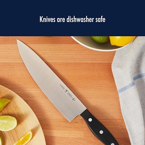 Vista 22 de HENCKELS Statement Razor-Sharp - Juego de 14 cuchillos autoafilables, diseño alemán informado por más de 100 años de maestría Negro